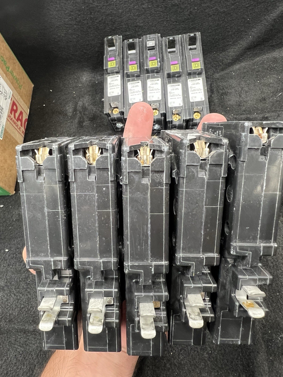 10x Square D HOM120PDF 120V 20A Single-Pole Circuit Breaker