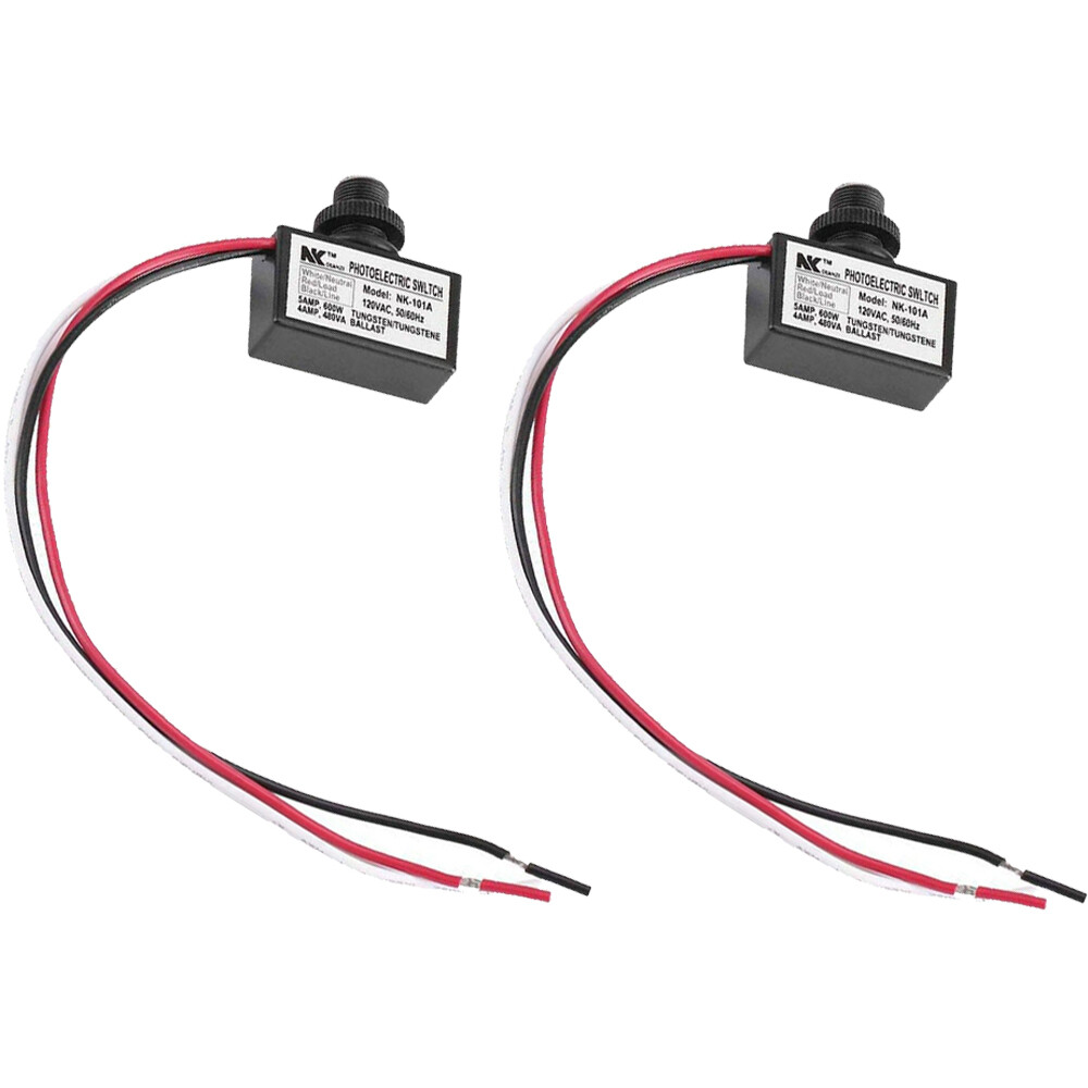 2X Photoelectric Photocell Dusk to Dawn Button Flush Mount Photo Control Switch