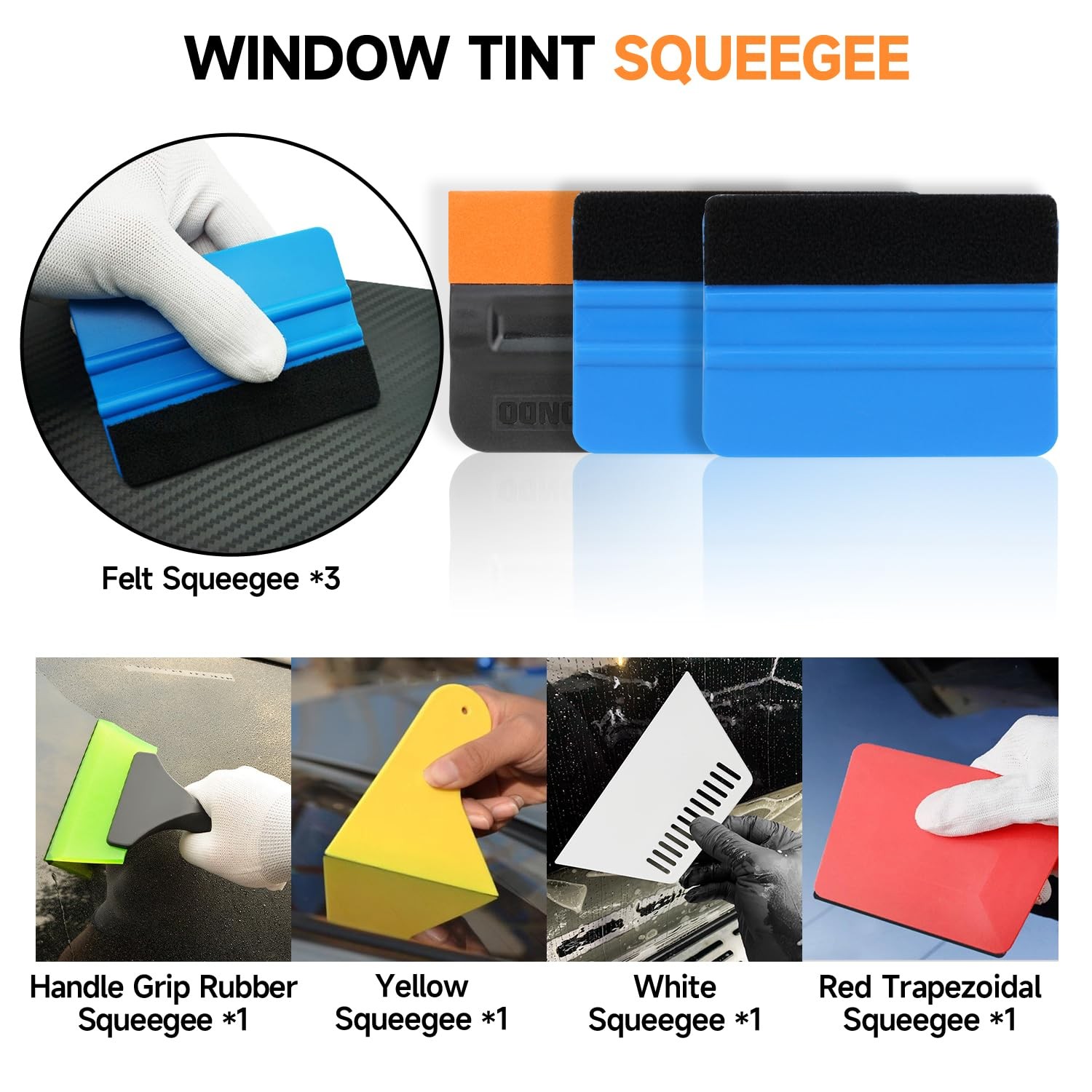Window Tint Kit Vinyl Wrap Tool for Car Film Installation, 52PCS Car Wrap Tools