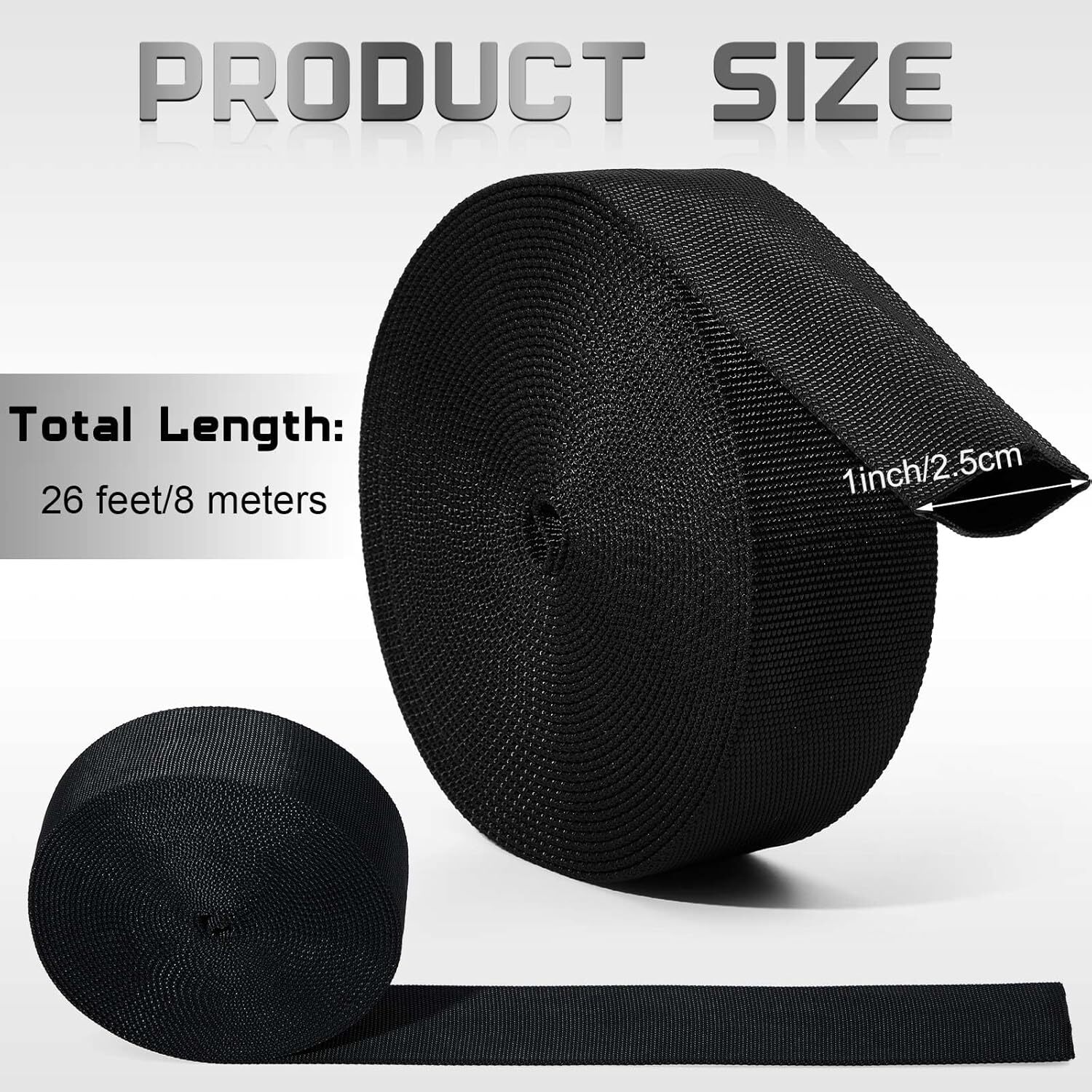 26 FT Nylon Hydraulic Hose Protector Sleeve Black Protective Cover 1 Inch ID