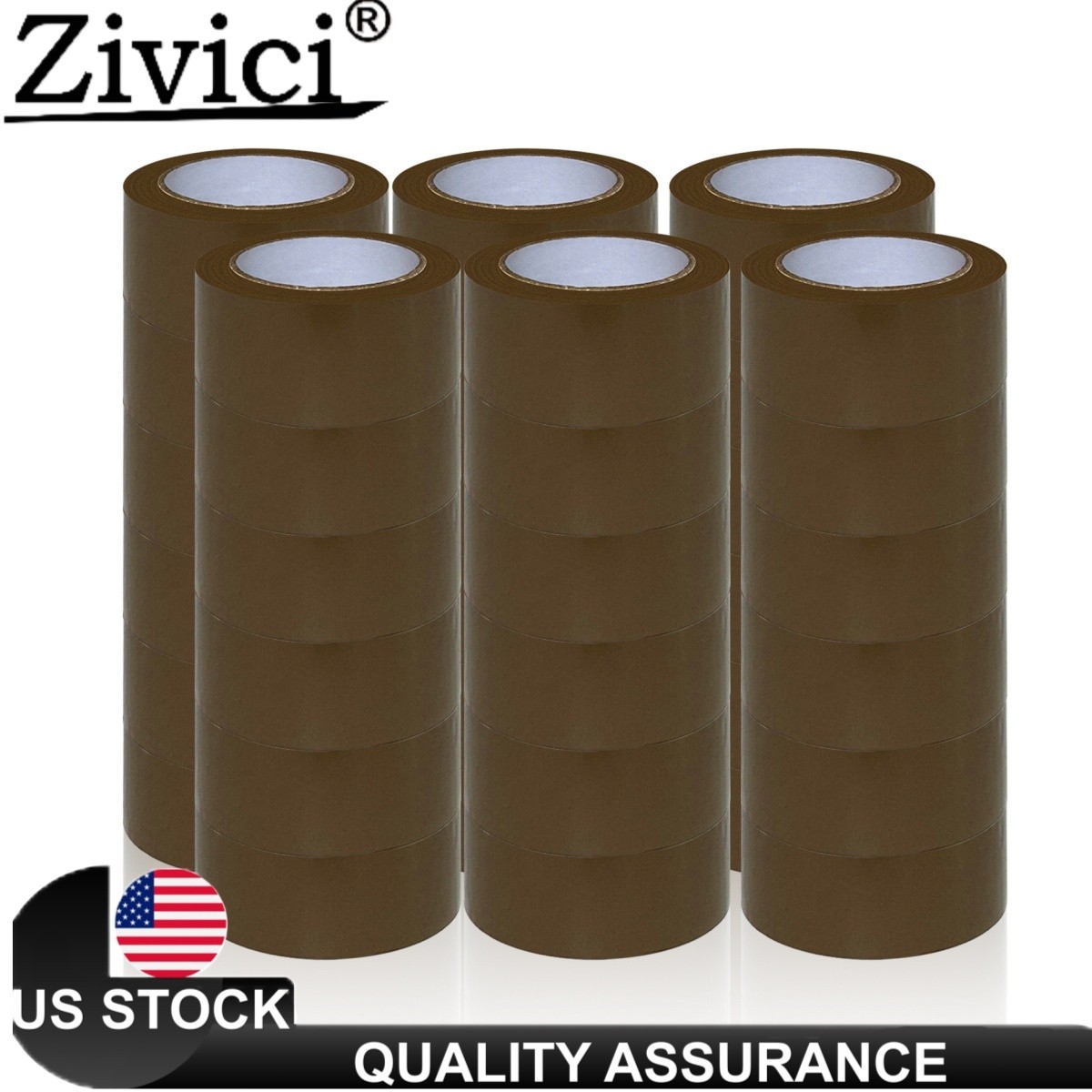 36 Rolls Premium Brown Carton Box Sealing Packing Tape 2 Mil Thick 2″x110 yard