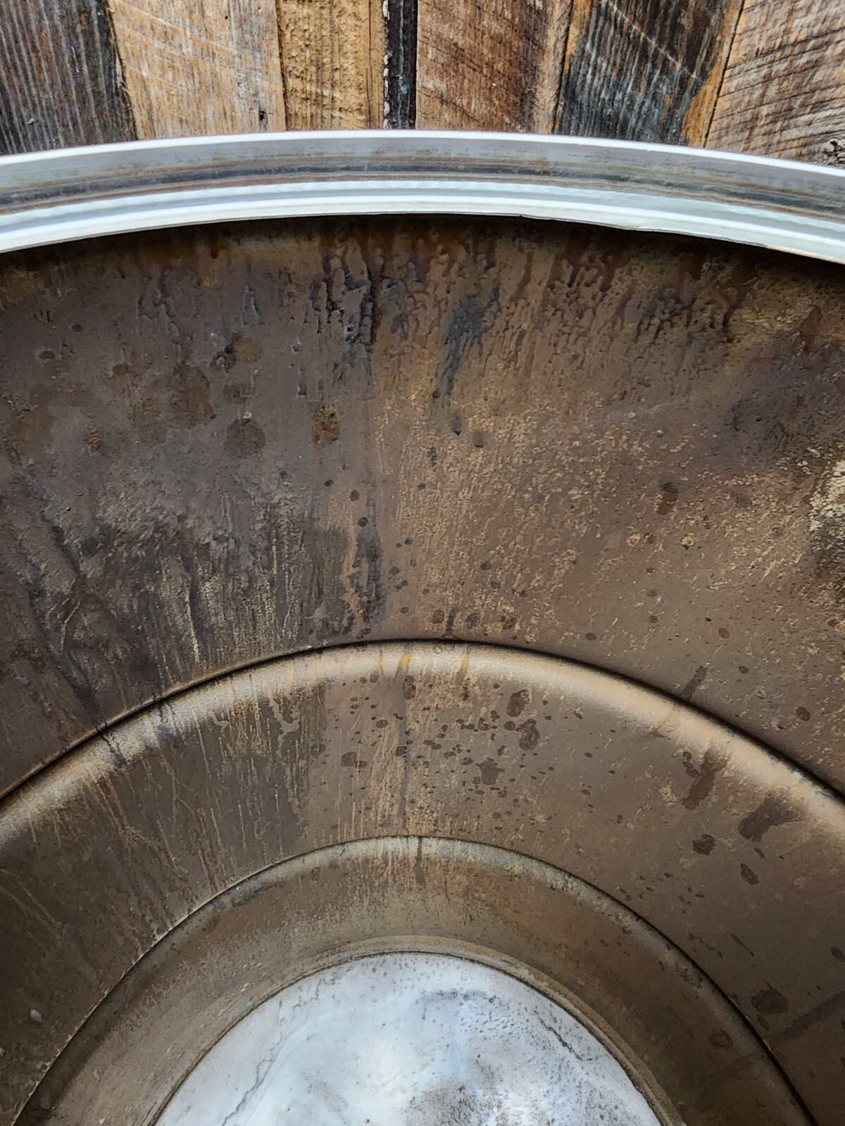 1 USED 55 Gallon Stainless Drum Barrel (Cut Out) Open Top