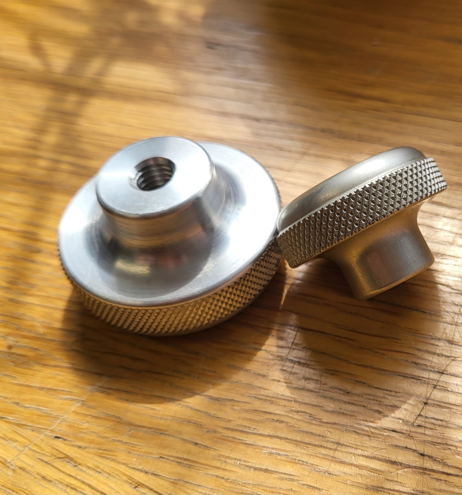 3/16″ – 3/8″ Threaded Knurled uncoated6061 Aluminum Dome Knobs, 3/4″ – 2″ RADK