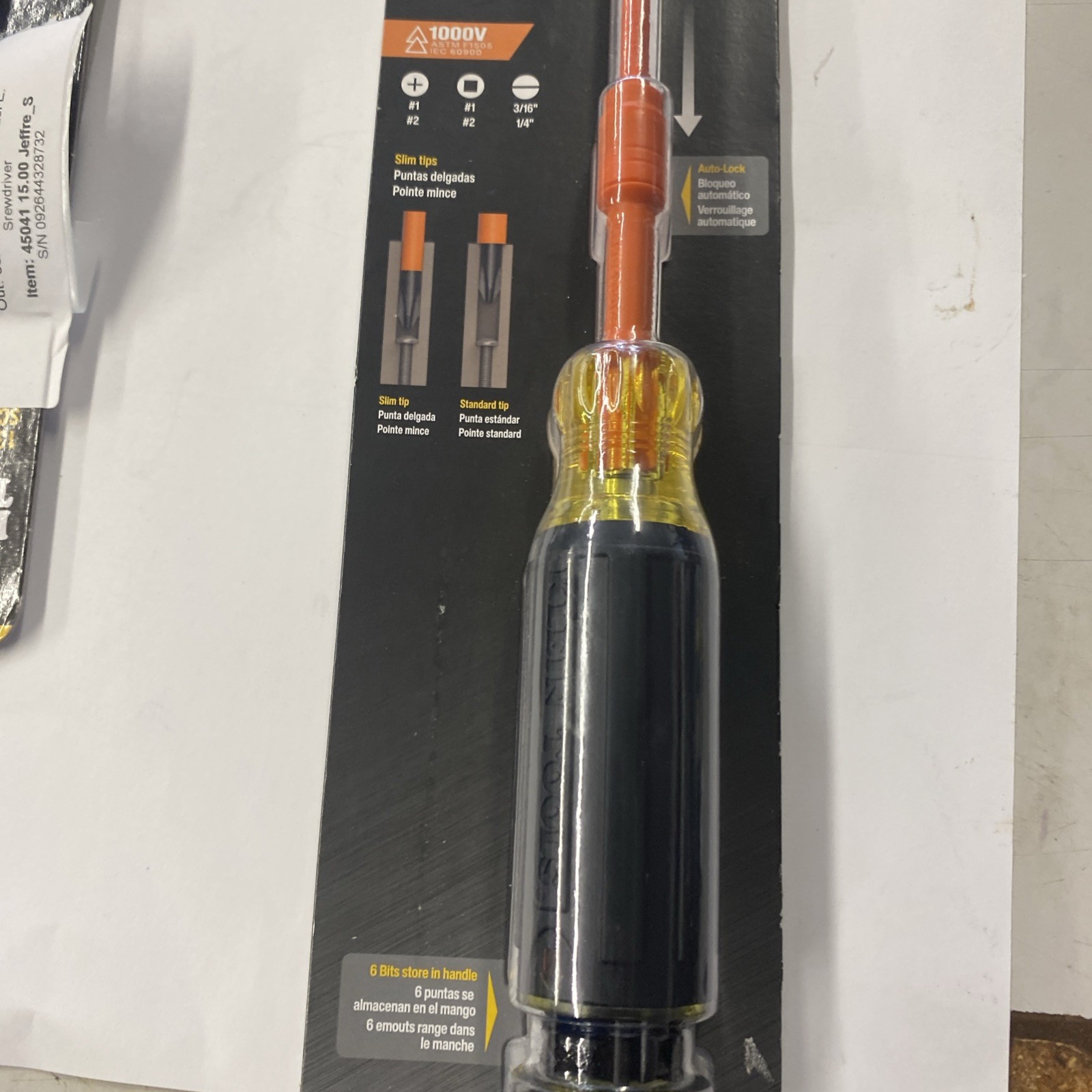 Klein Tools 32306INS 6-in-1 Insulated Auto-Lock Screwdriver