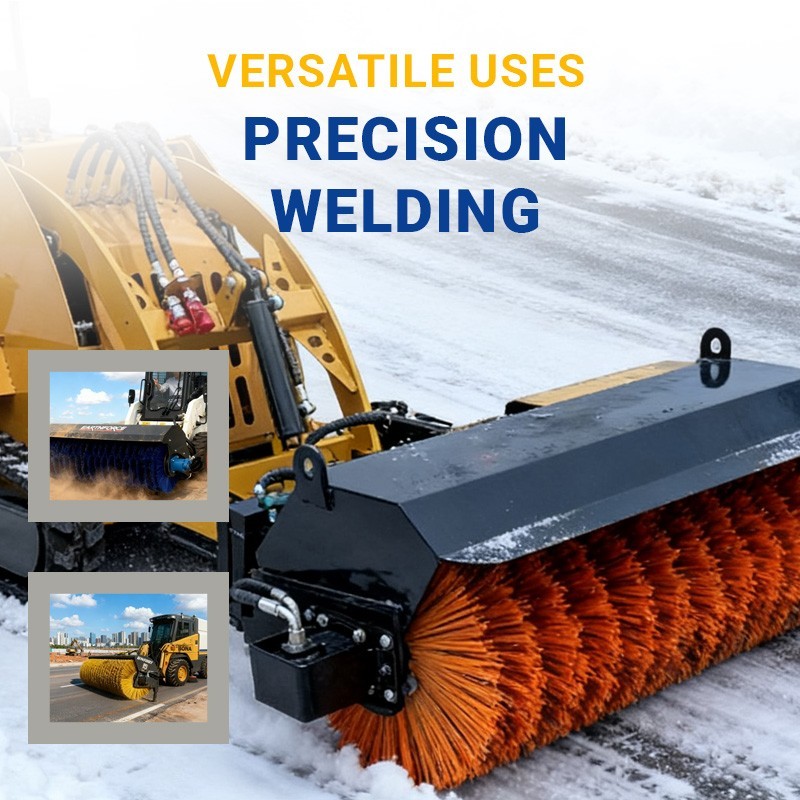 39in Hydraulic 30° Angle Broom Sweeper Attachment For Mini Skid Steer Loader