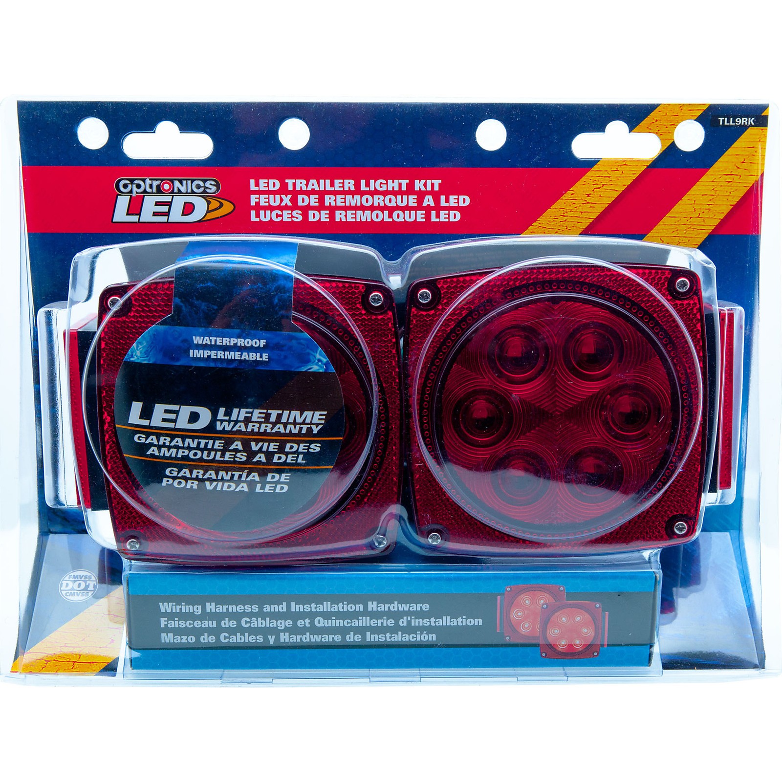 Optronics 7-LED Stud-Mount Combo Tail Light Kit, Hardwired, Model# TLL9RK