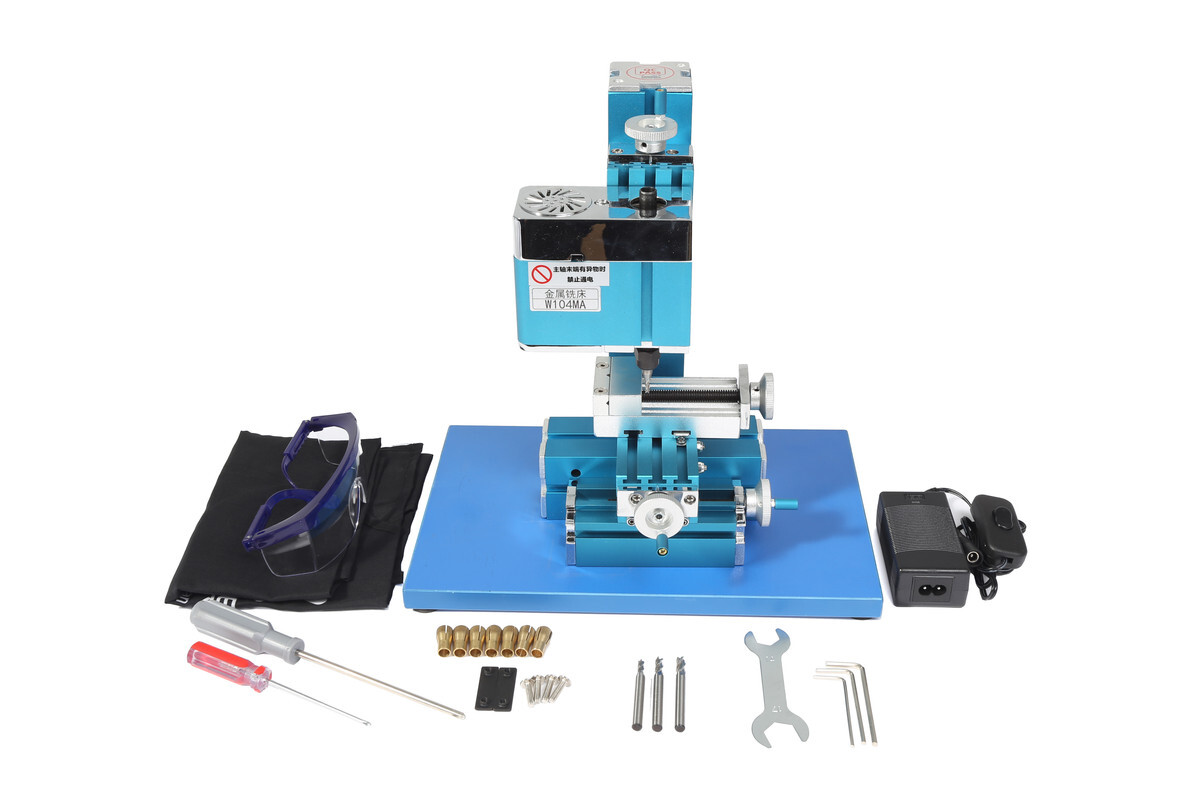 Mini Metal Milling Machine Motorized Metalworking DIY Tool Benchtop for Hobby