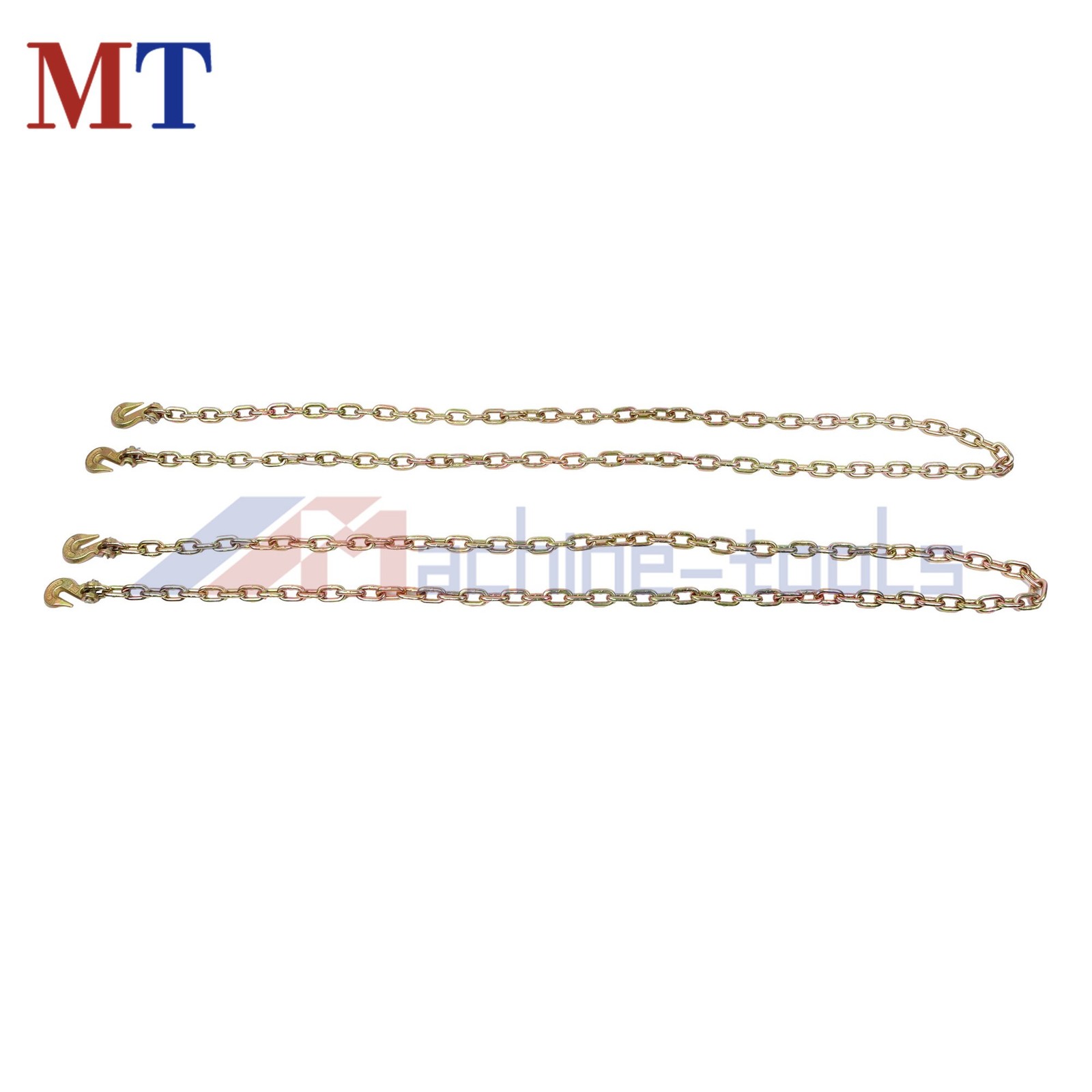 2 Pack G80 Transport Binder Chain 5/16in x10.3ft 4900lbs Safe Working Load