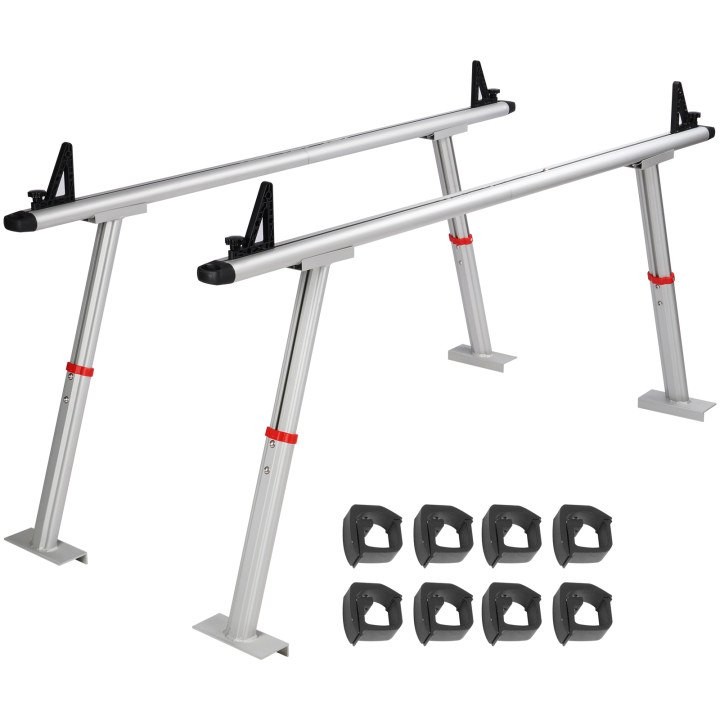 Truck Rack,800 lbs Capacity,19-34in Adjustable Height,Aluminum Ladder Rack for T