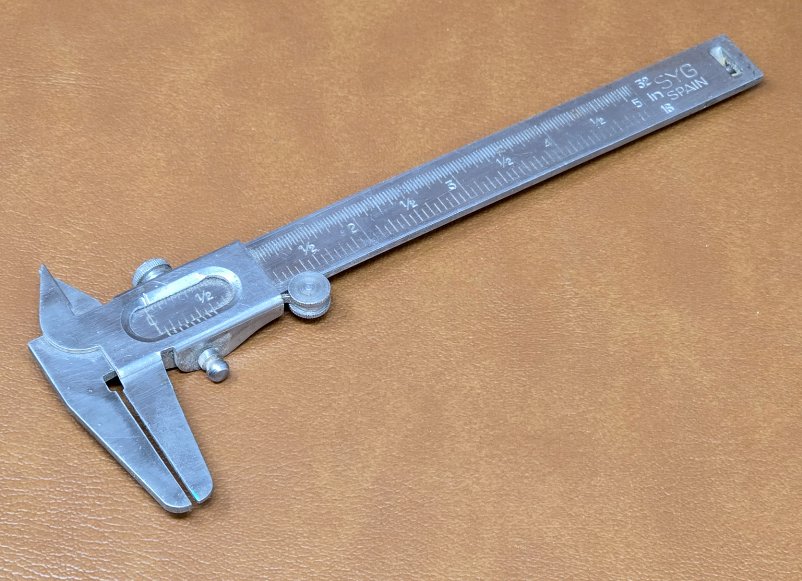 Vintage SYG Spain 5″ Vernier Caliper Inside Outside