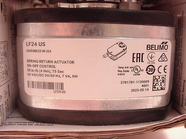 Belimo LF24 US Actuator 24 vac/dc Ships the Same Day of Purchase