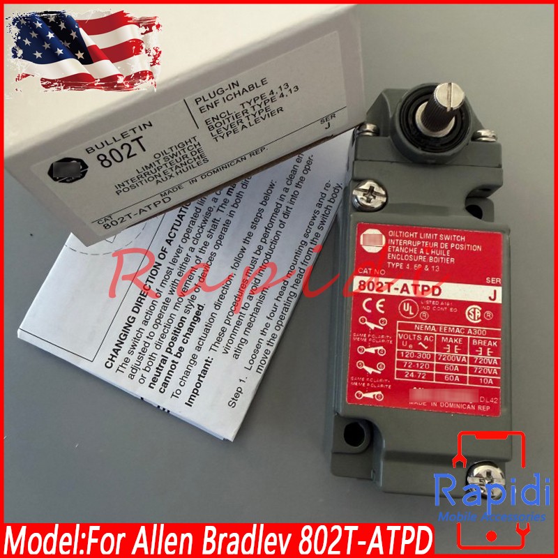 Metal Plug-In Oil Tight Limit Switch Lever 802T-ATPD For Allen Bradley 802TATPD