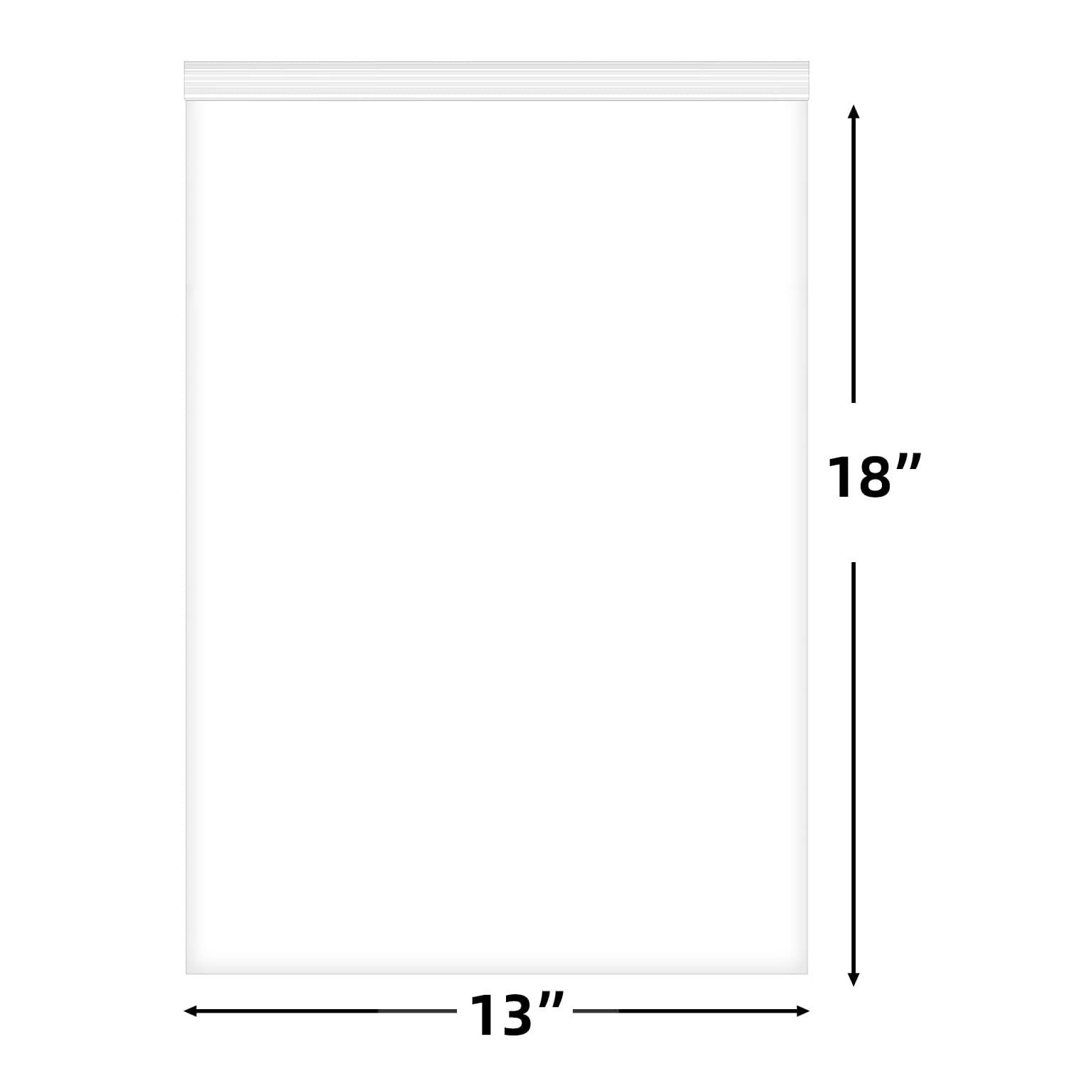 Fessary 25pcs 13 X 18 Resealable 2 Gallon Zip Lock Bags Large Plastic Poly Ba…