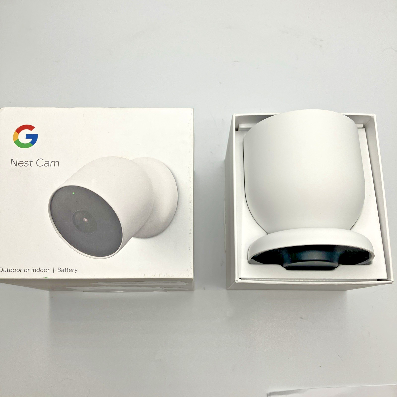 Google Nest Security Indoor Outdoor Camera G3AL9 (Snow) w/ box – Open Box Tested