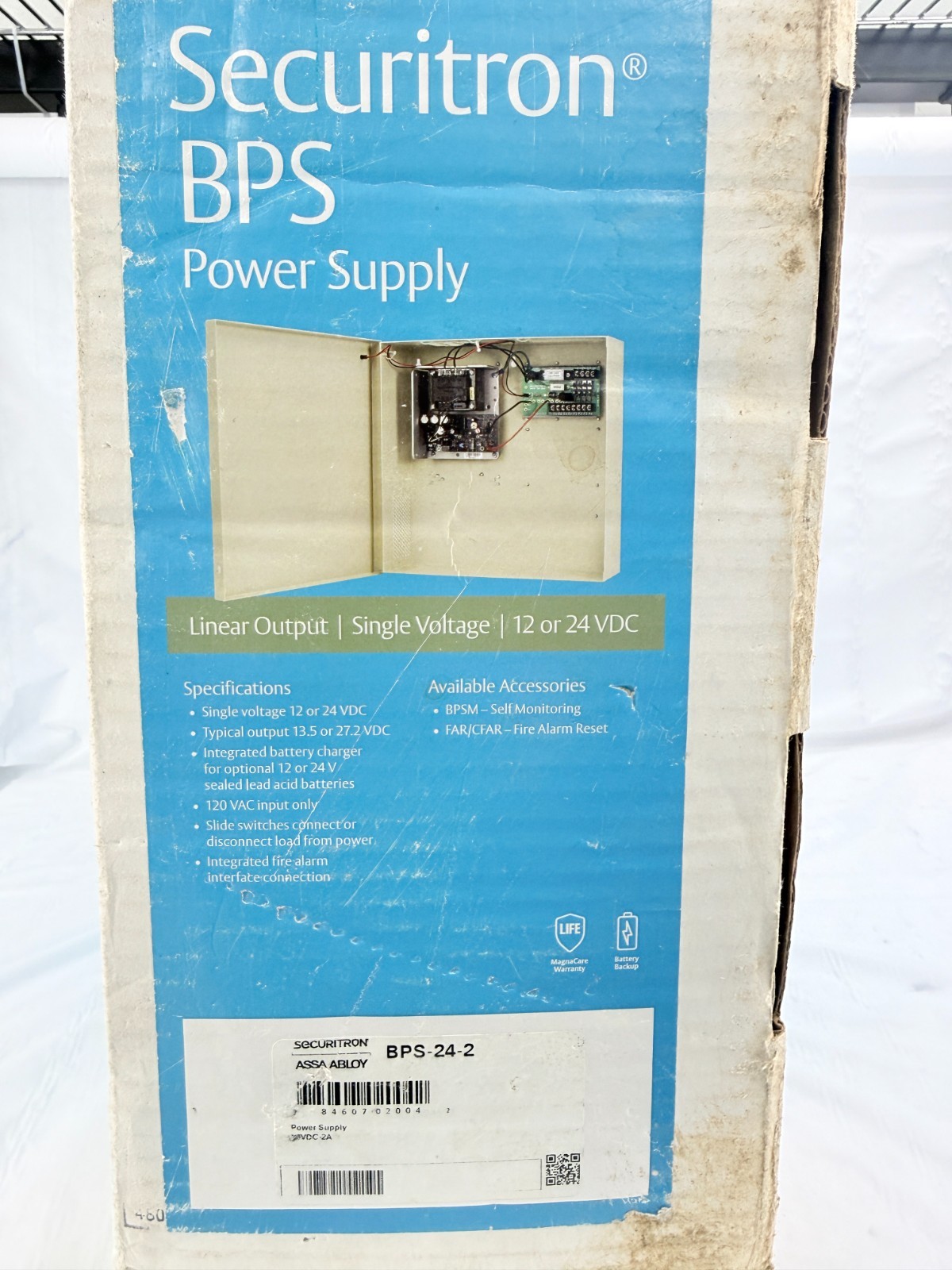 Securitron BPS-24-2 BPS Linear Power Supply in Cabinet, 24VDC, 2 Amp
