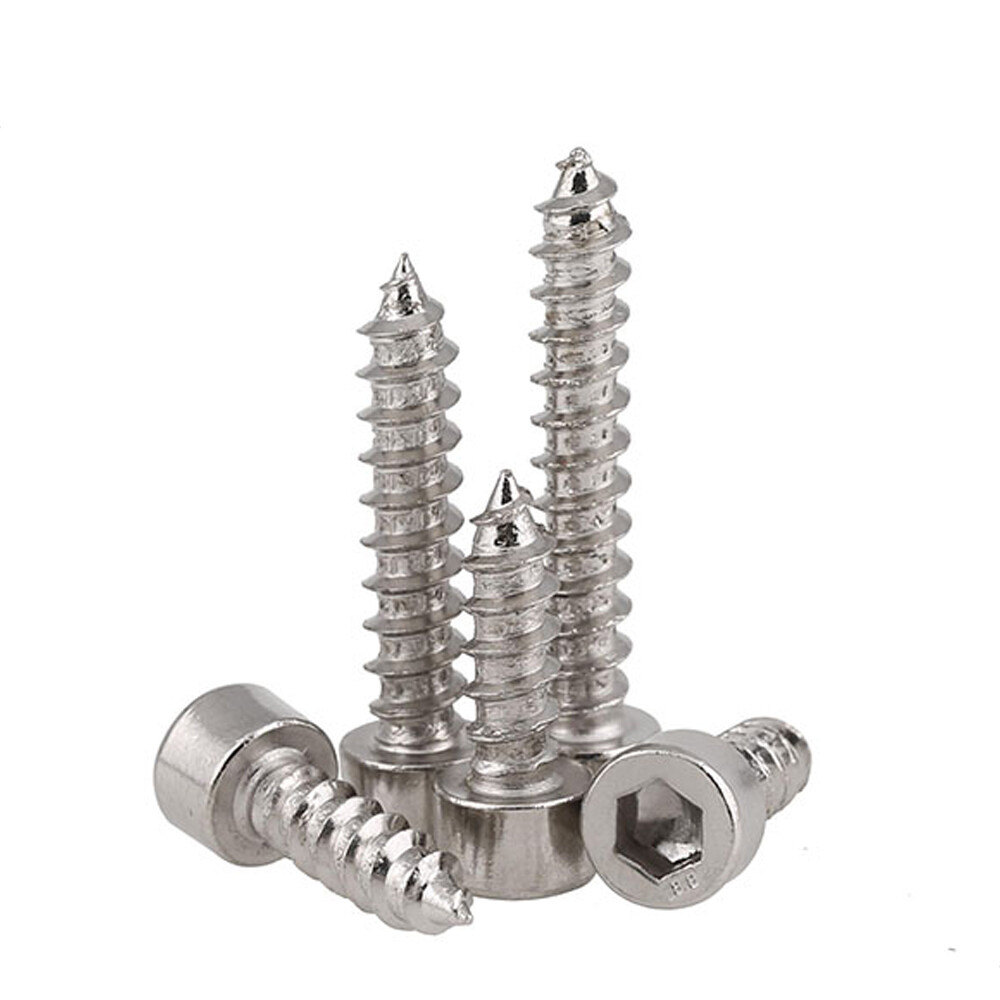 M2 M3 M4 304 stainless steel Hex Hexagon Socket Cap Head Self-tapping Wood Screw