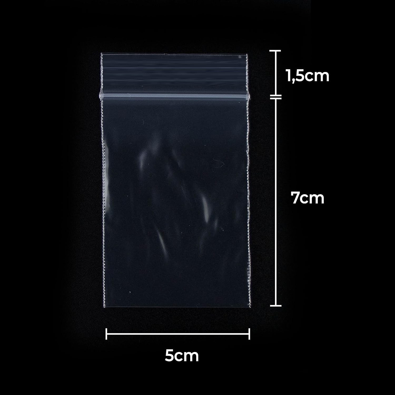 1000 Bags with Zipper, Resealable, Transparent, for Food M…