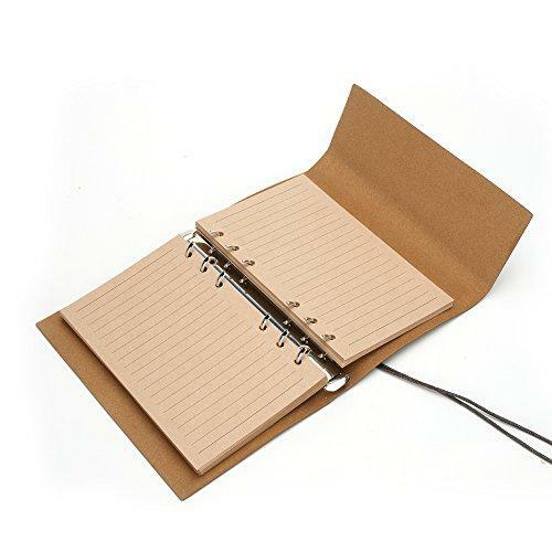 Refills Lined Paper, MALEDEN Refillable A6 Paper for 5×7 Journal Notebook