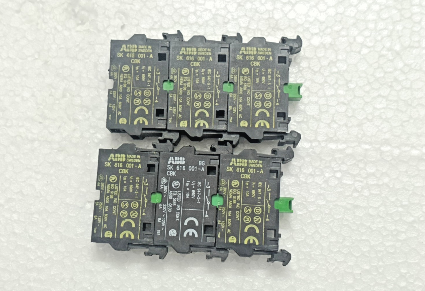 ABB SK 616 001-A Contact Block SK616001A CBK-CB10 ( PACK OF 6)