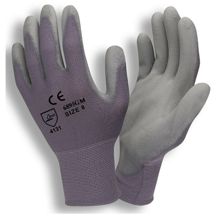 12 Pairs! Cordova #6895 MEDIUM Nylon Palm Polyurethane Coated Gloves Dozen (HR)