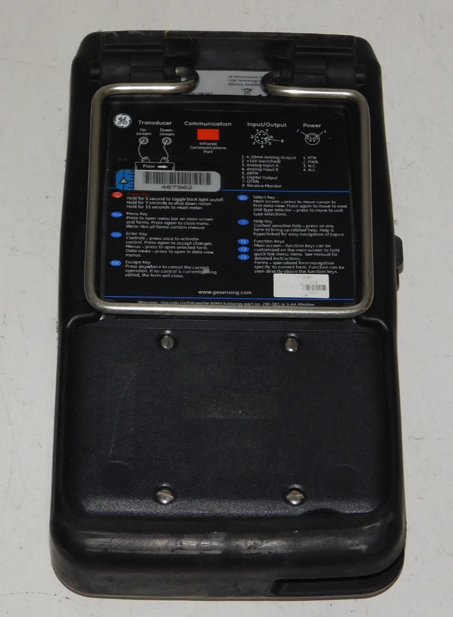 GE Panametrics TransPort PT878 Handheld Portable Liquid Ultrasonic Flowmeter