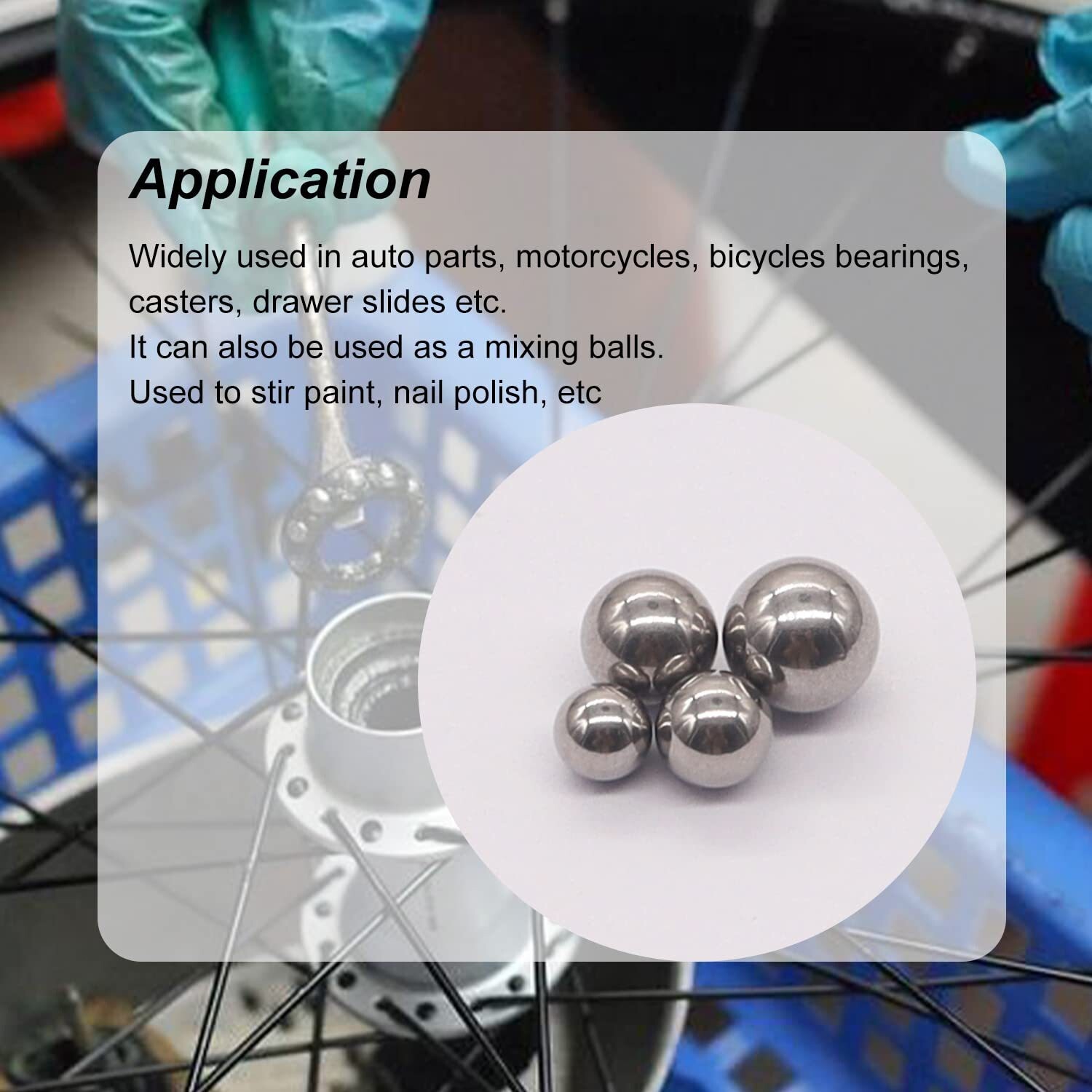 600 Pcs Metric Precision Steel Bearing Balls Assorted Stainless Steel Loose Bic