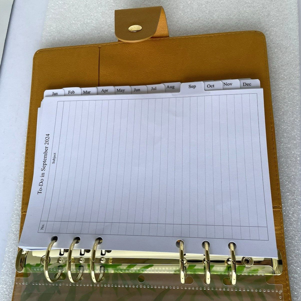 Erin Condren ~ Yellow Faux Leather Planner Binder 6-Ring – 1.25″ ~Snap ~ Perfect