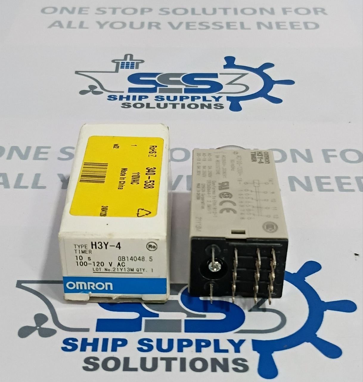 Omron H3Y-4 Timer Relay Timing 0-10sec AC100-120V 50/60Hz
