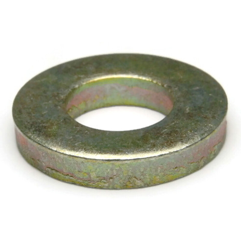Extra Thick Flat Washers Grade 8 Yellow Zinc – USA Made, SAE Inch Sizes