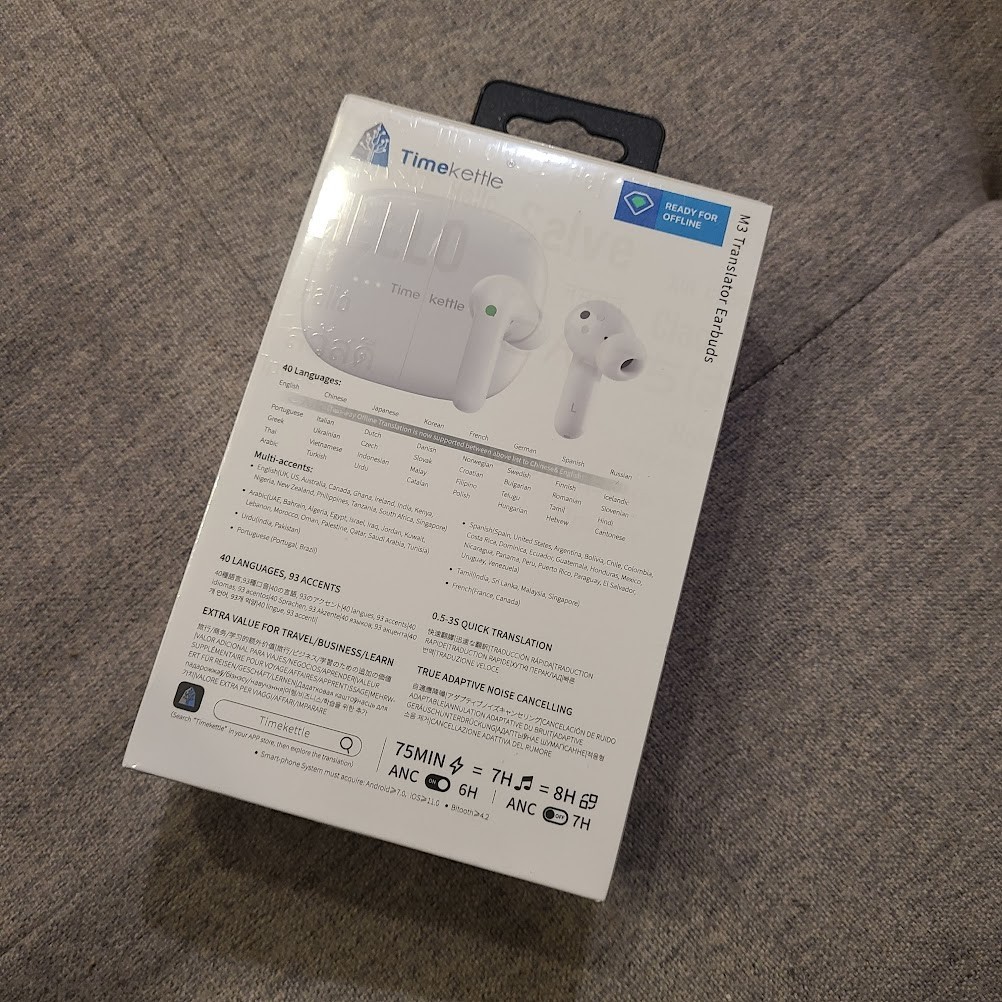 Timekettle M3 3-in-1 Language Translator Earbuds, Real-Time Offline Translation