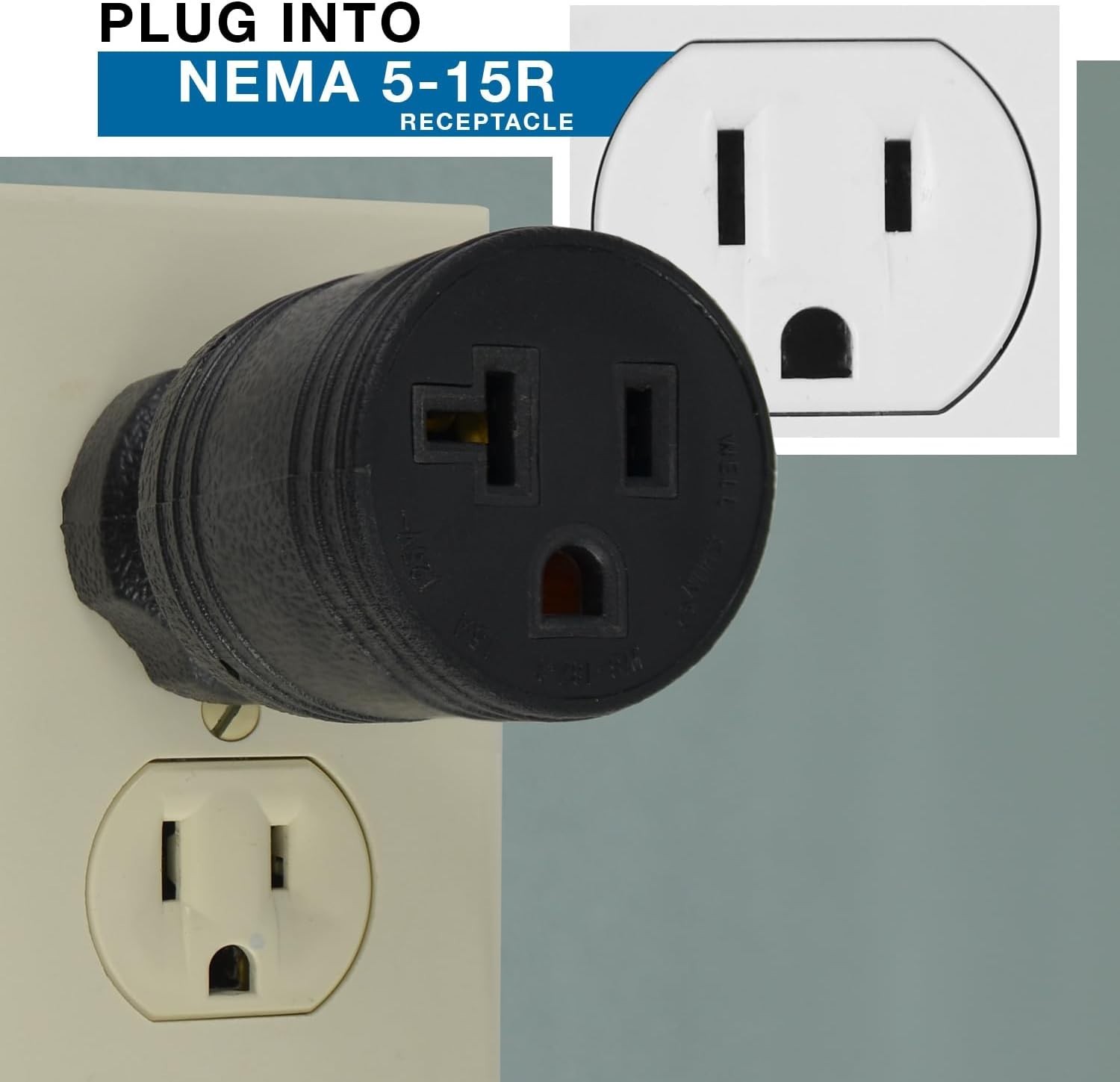 Conntek 30129 15A to 15/20A Plug Adapter
