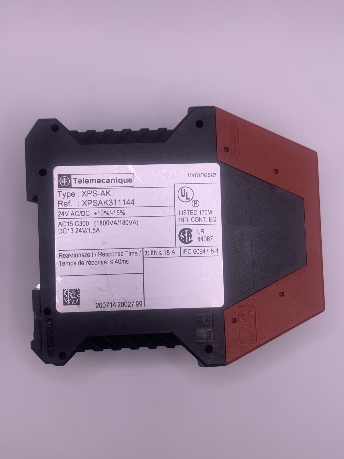 Telemecanque XPS-AK Safety Module, Emergency Stop, 230VAC, 24VDC, XPSAK311144