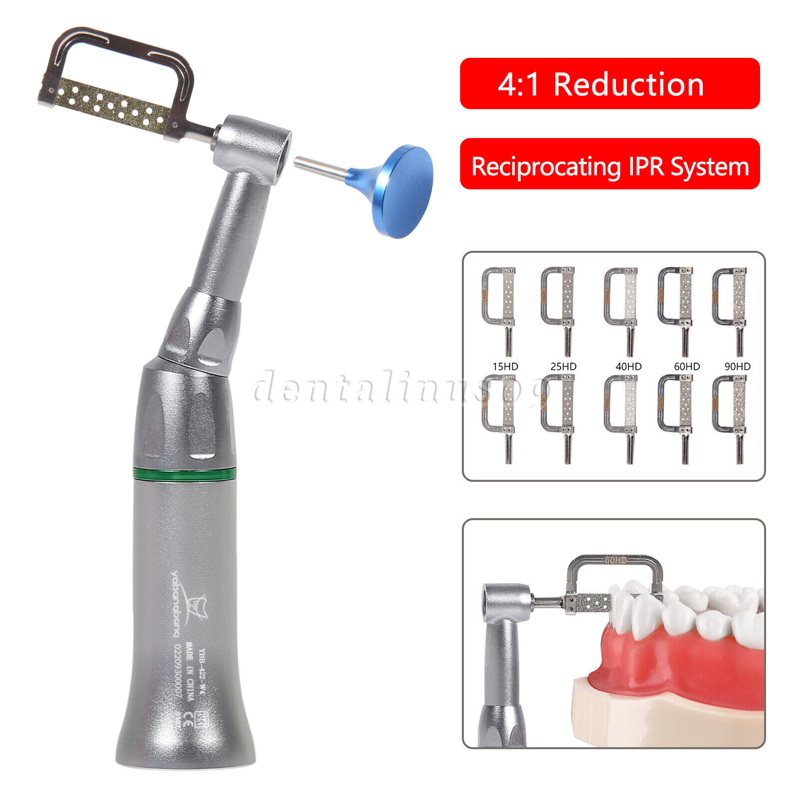 Dental Ortho Contra Angle 4:1 Contra Angle Handpiece Interproximal Strip IPR Kit