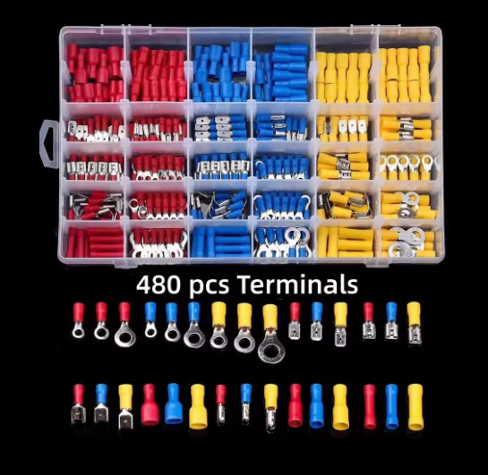 300PCS Wire Connector Kit Male Female Insulated Terminals Cold Crimp