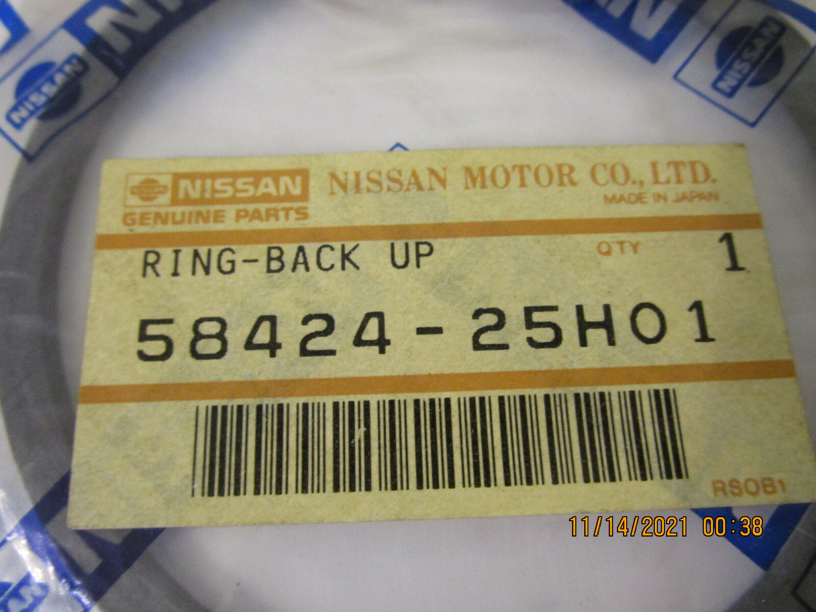 Nissan 58424-25H01 Back Up Ring 5842425H01
