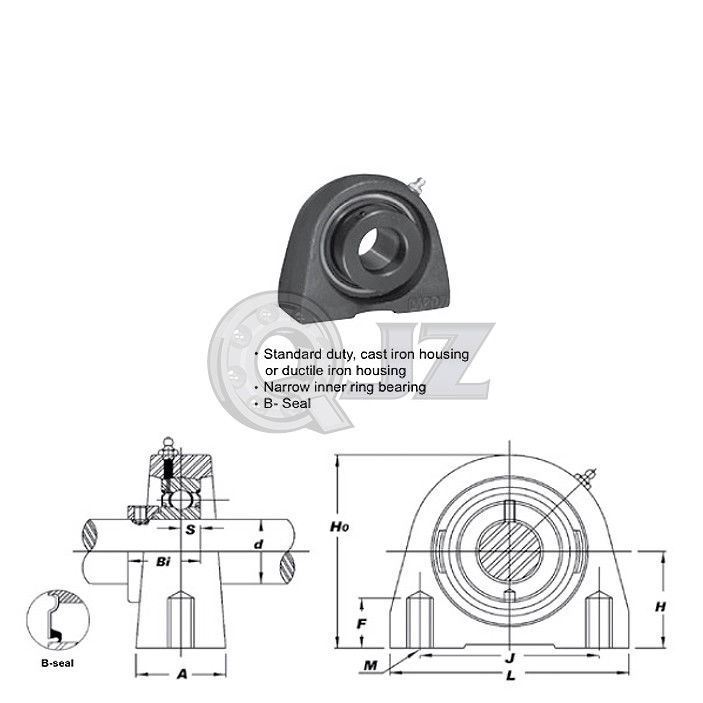 1.625 in Pillow Blocks Cast Iron SATB209-26 Mounted Bearing SA209-26+TB209