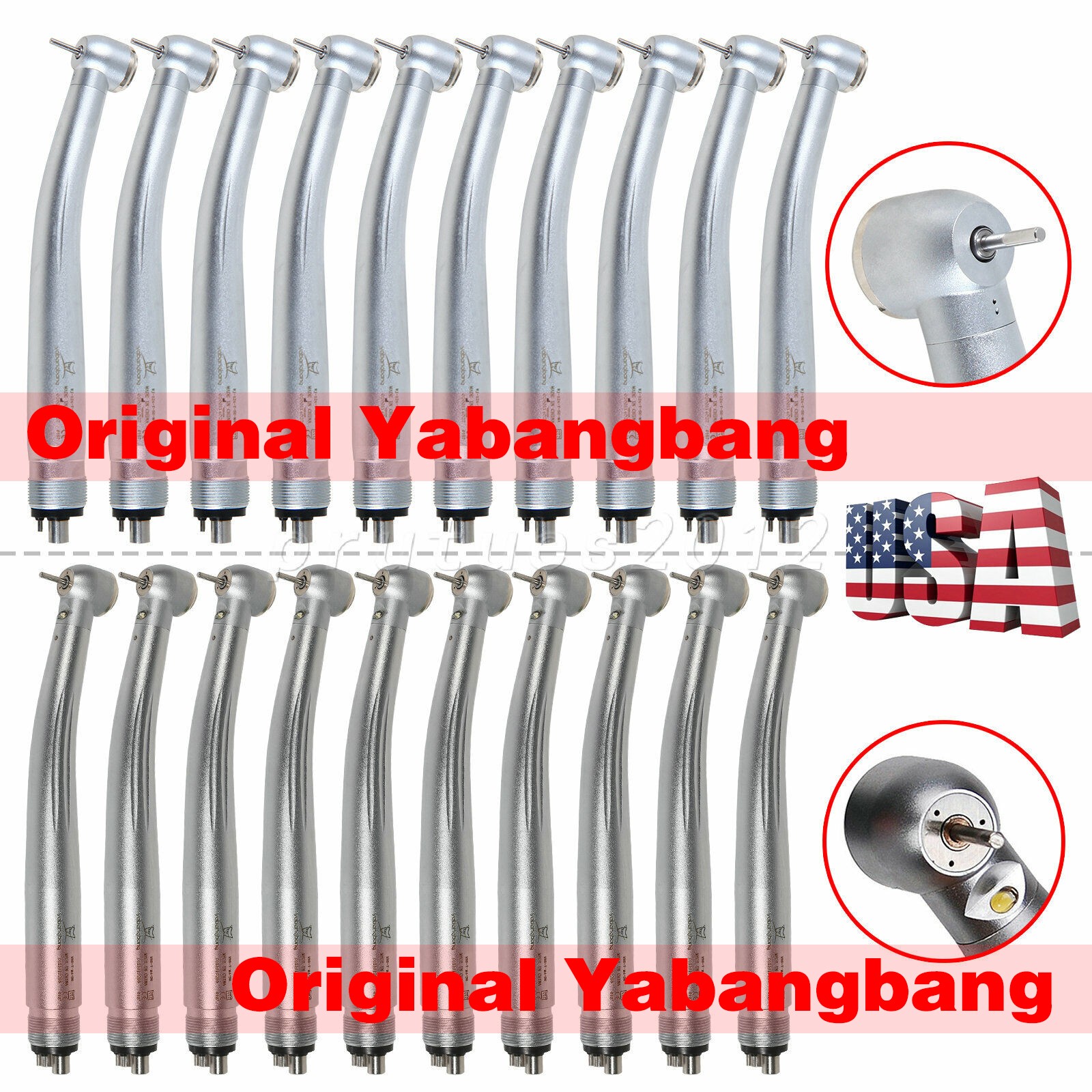1-10 Yabangbang Dental LED E-generator / High Speed Handpiece 4/2 Hole NSK Style