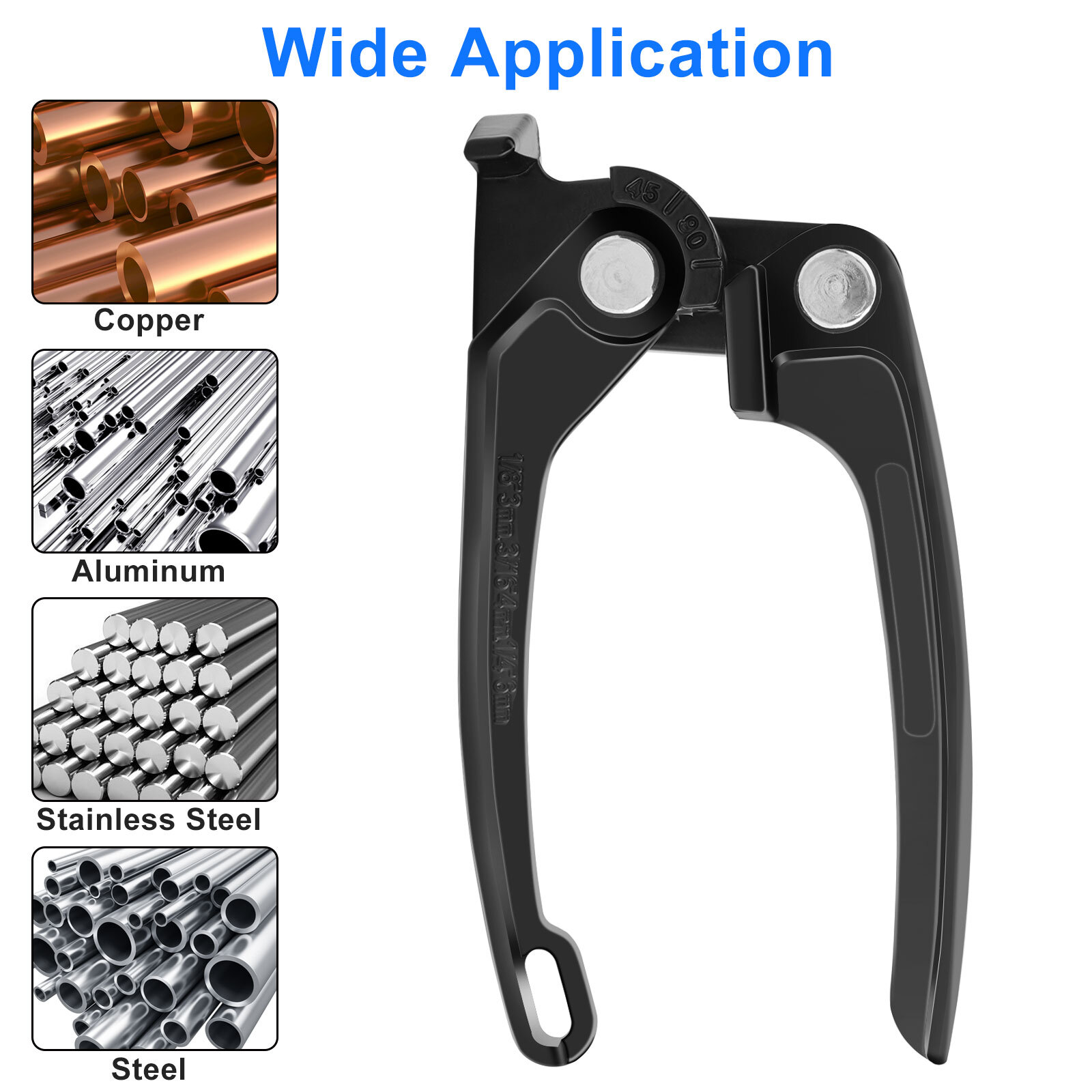 3 in 1 Copper Tube Bender 1/8″ 3/16″ 1/4″ Manual Aluminum Alloy Pipe Bender 90°