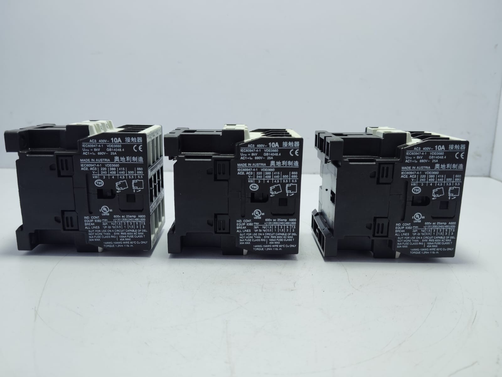 Benedikt & Jager K3-10ND10 Contactor Coil – Lot of 3