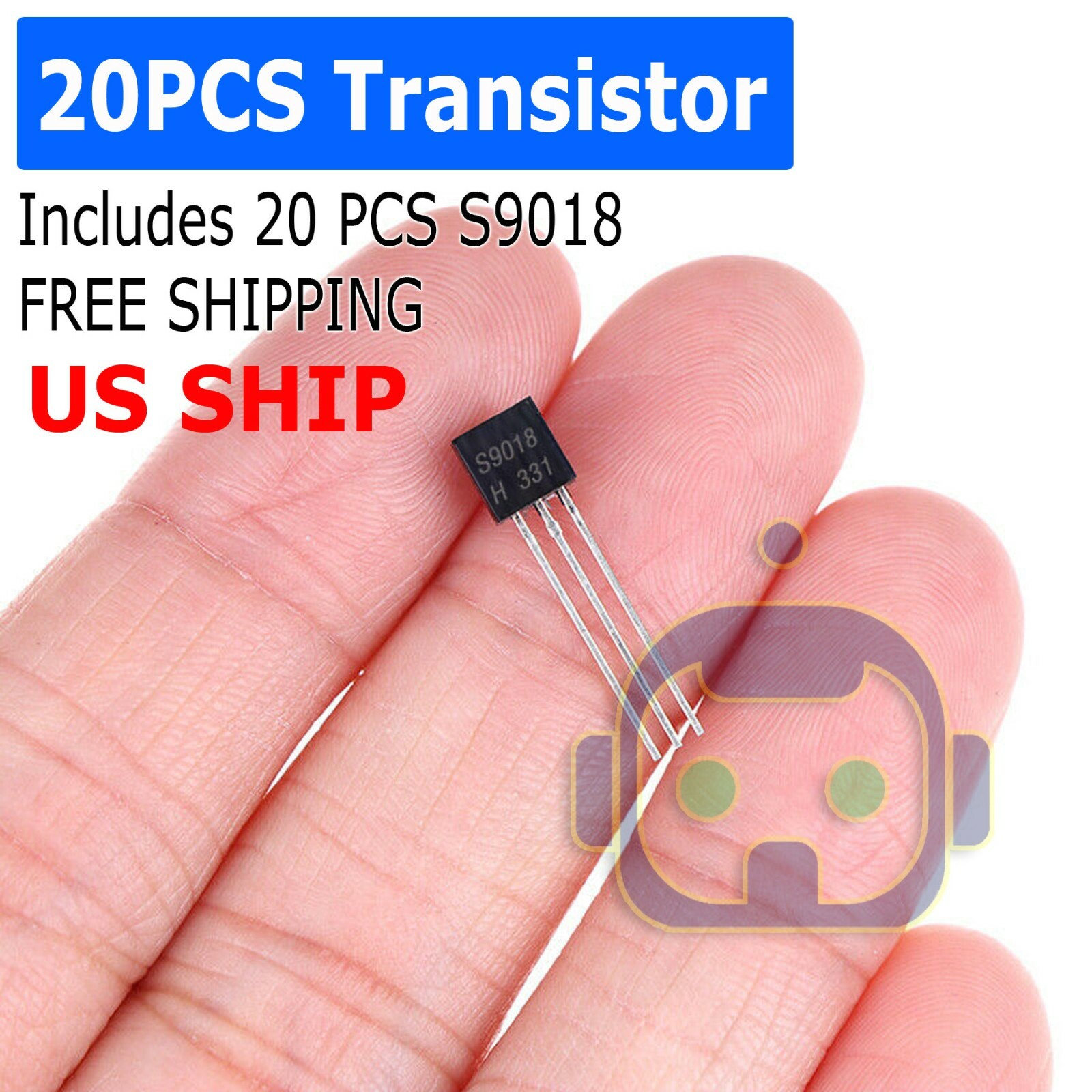 20 Pcs x S9018 Transistor Electronic Chip Triode Three Pins Pack Set Lot