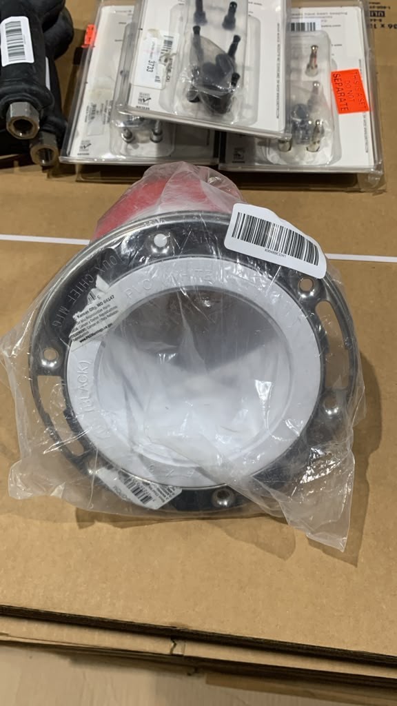 4″ Inside Push Tite Offset Closet Flange w/Stainless Steel Ring Full Flush 1-1/2