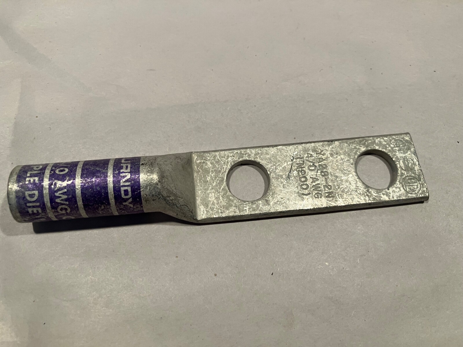 Purple Die 15 Lug Cooper Crimp Burndy YA28-2N 4/0 AWG STR N200 2 Hole 1/2″ New