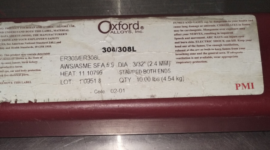 ER308 TIG Stainless Steel Welding Rod 3/32″ X 36″ 6.5 LB BOX NEW FILLER 2.4MM