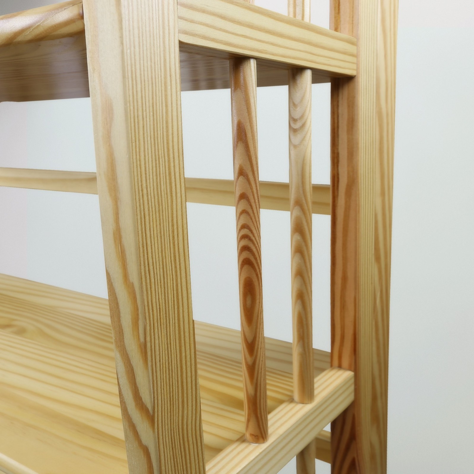 Casual Home 3-Shelf 27.5″ Wide Folding Stackable Bookcase, Natural (New)