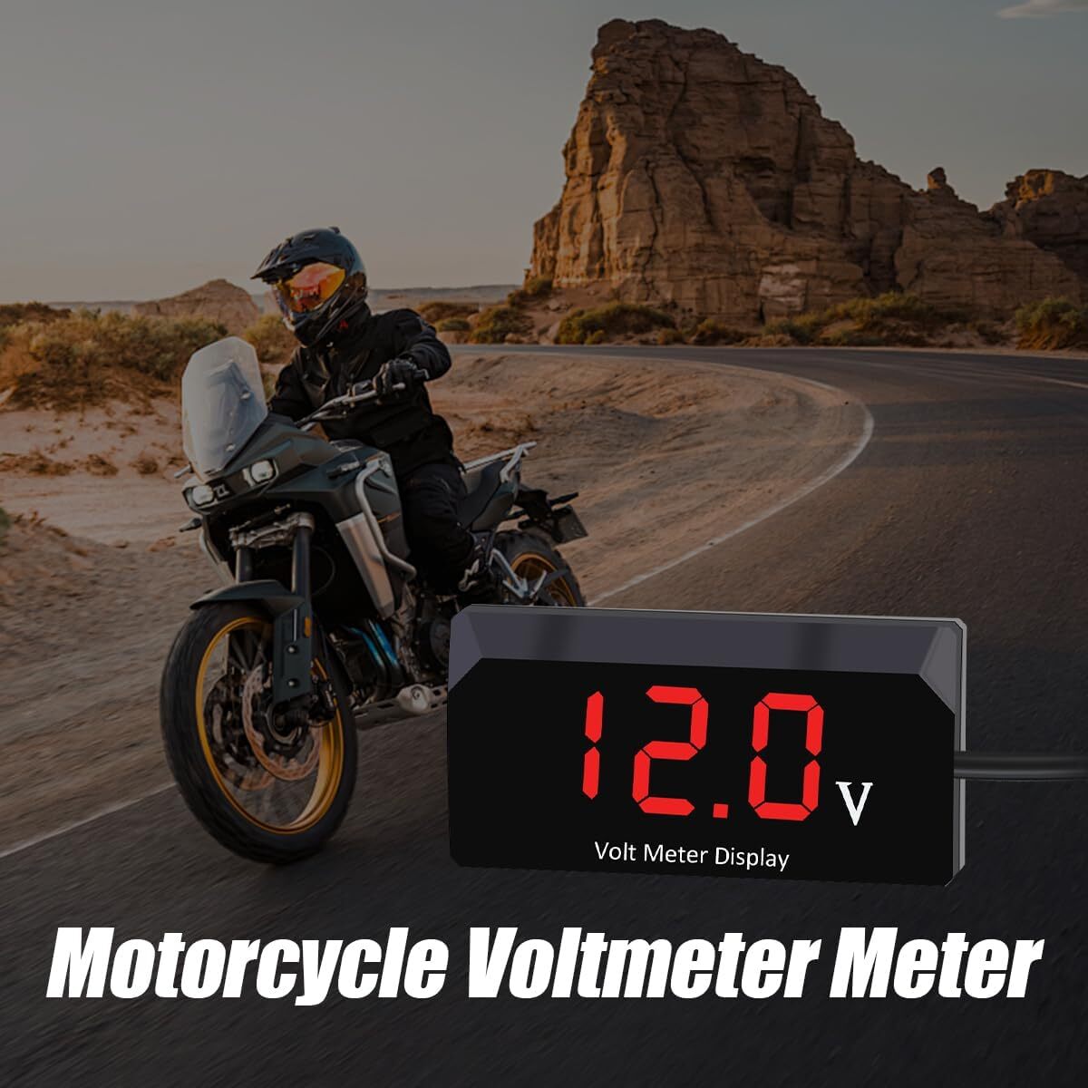 12V Digital LED Display Voltmeter Car Motorcycle Voltage Monitor Gauge Meter