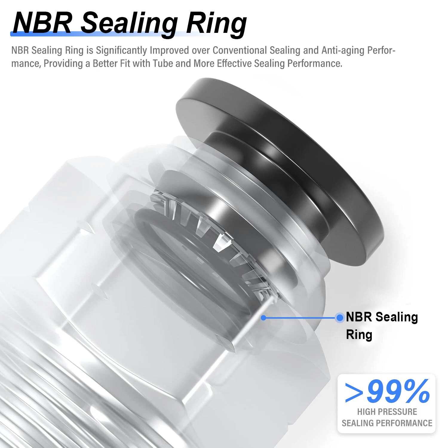 1/4» Air Tubing Kit, 50ft Nylon Hose 1/2 3/8 1/4 1/8 Push to Connect Fittings