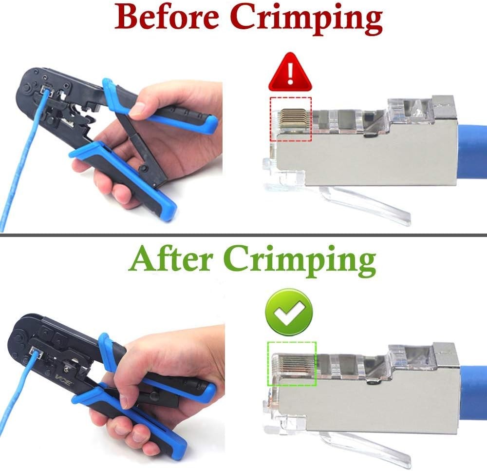 All-in-One Multi-Tool Crimper Cutter Stripper for RJ45 RJ11/RJ12 RJ22 Ethernet