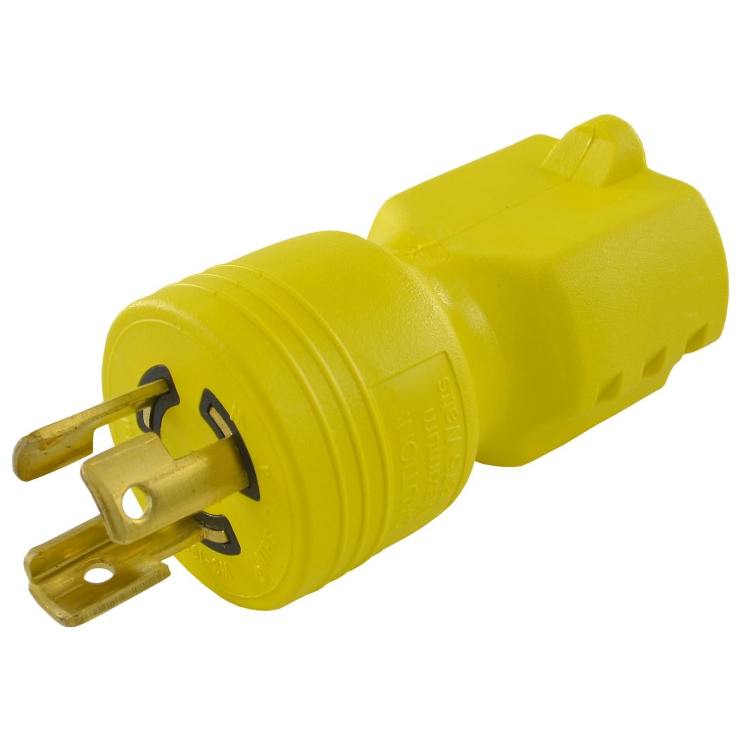 Conntek 30128-YW Plug Adapter NEMA L5-15P to 5-15/20R