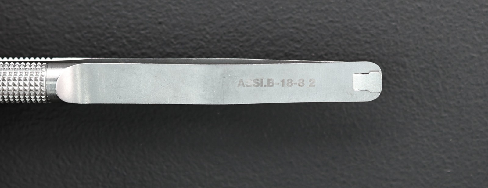 ASSI ASSI.B-18-8 Microsurgical Needle Holder, Concavo/Convex Jaw, Curved, 18cm