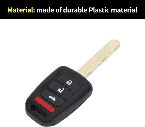 Replacement Key Fob Case for 2013-2015 Honda Accord, 4-Button Remote Shell MLBHL